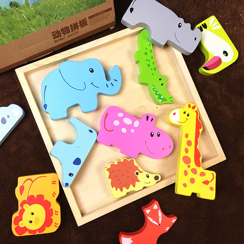 Wooden puzzle animal toy SnugBubs Australia