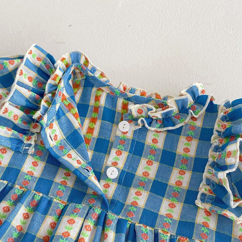 Baby Plaid Checkered Romper SnugBubs Australia