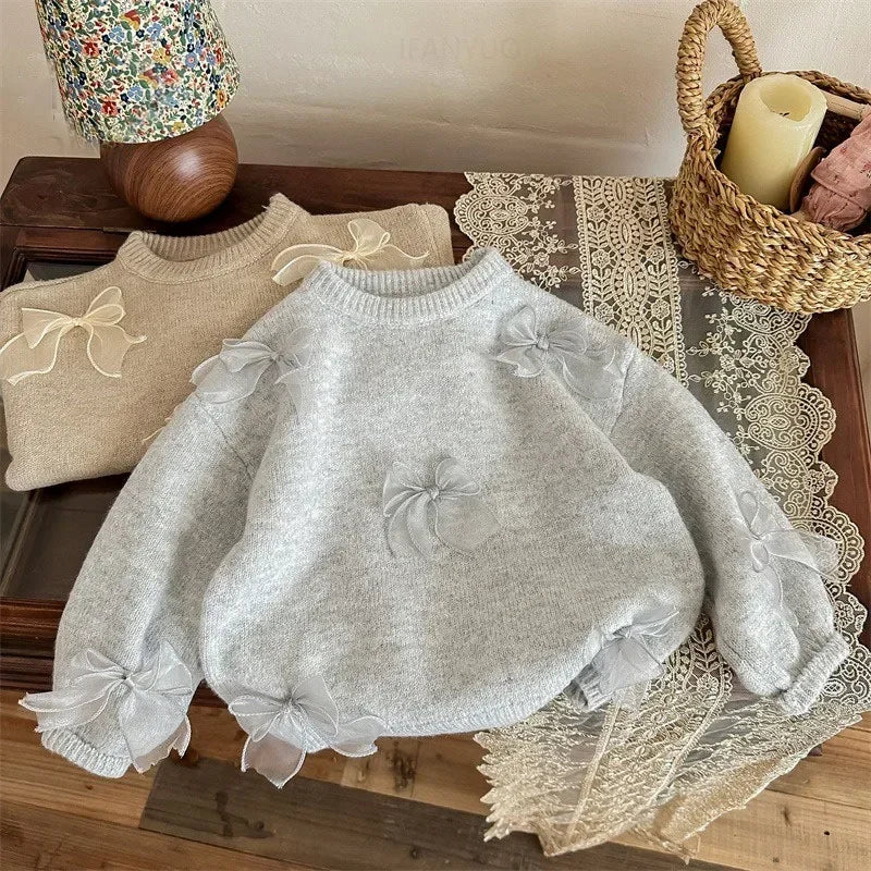 Solid Bow Sweater SnugBubs Australia