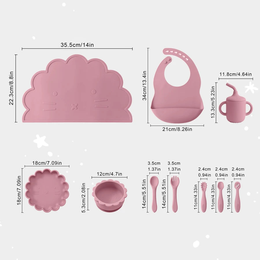 Colorful Silicone Baby Feeding Set SnugBubs Australia