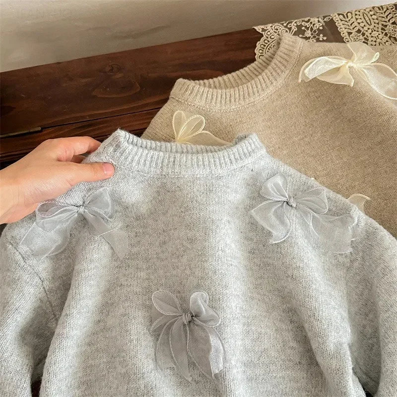 Solid Bow Sweater SnugBubs Australia