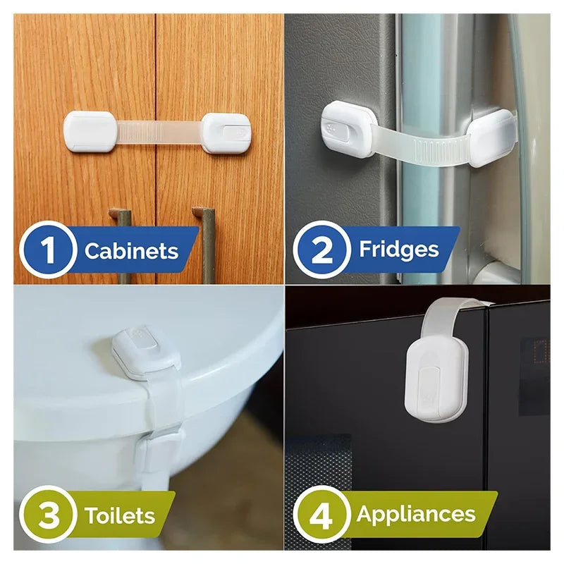 Baby Safety Lock for Drawers & Cabinets-10PCS SnugBubs Australia