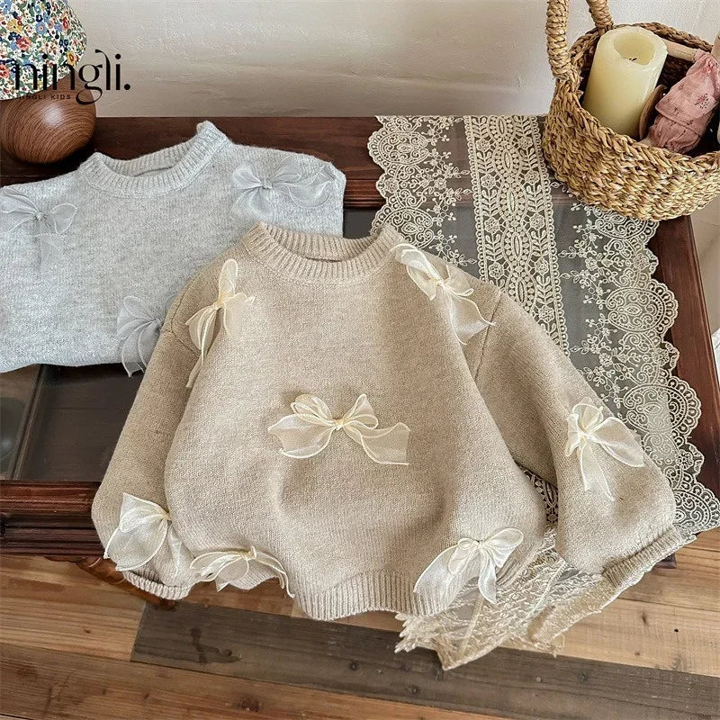Solid Bow Sweater SnugBubs Australia