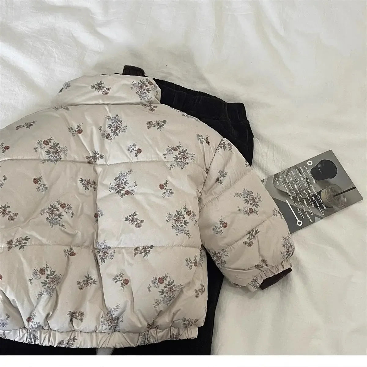 Cotton-Padded Floral Print Thicken Warm Coat SnugBubs Australia