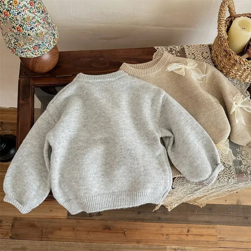 Solid Bow Sweater SnugBubs Australia