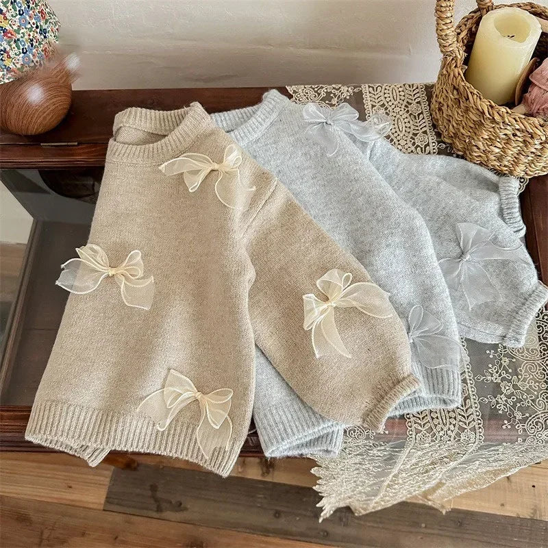 Solid Bow Sweater SnugBubs Australia