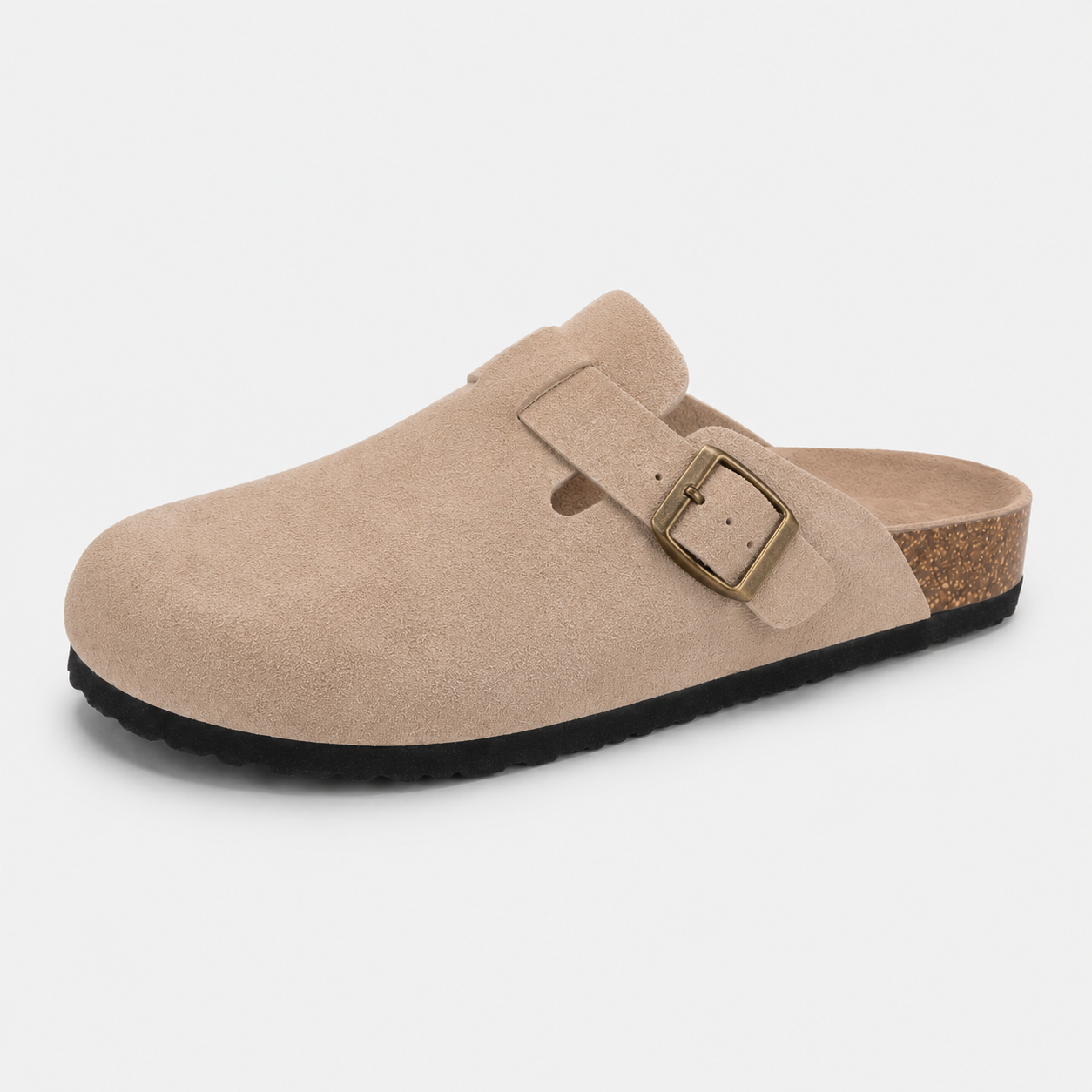 Unisex Buckle Clog Sandals with Contoured Footbed Brindle & Balance