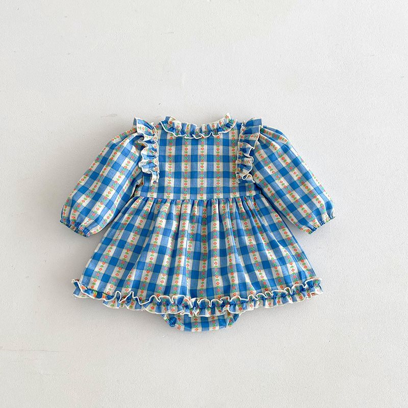 Baby Plaid Checkered Romper SnugBubs Australia
