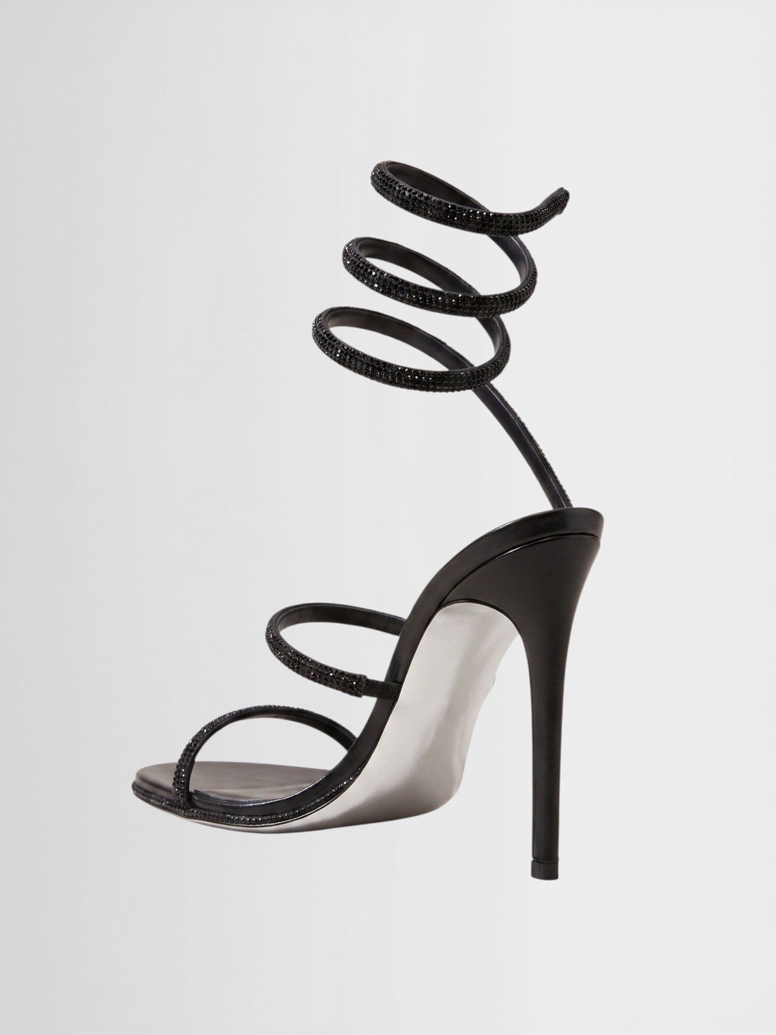 Gleamond | Women's Stiletto Sandals with Open Toe and Spiral Ankle Wrap Gleamond