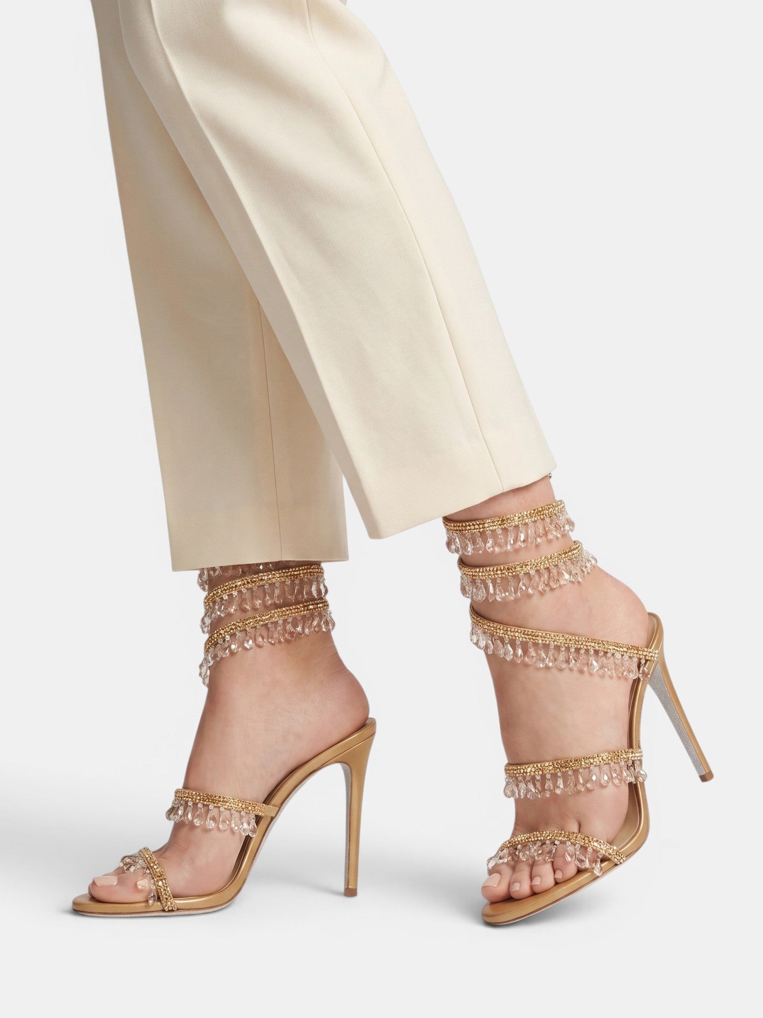 Gleamond | Women's High Heel Sandals with Open Toe and Wraparound Ankle Strap Gleamond