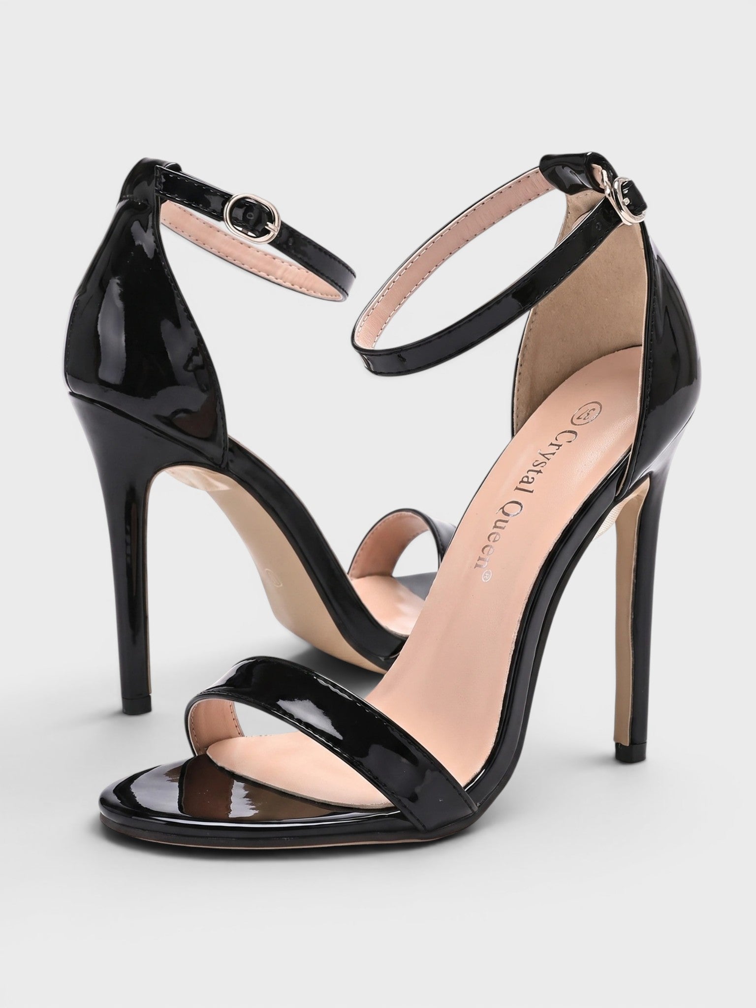 Gleamond | Women's Dress Sandals with Buckle Ankle Strap and Stiletto Heel Gleamond