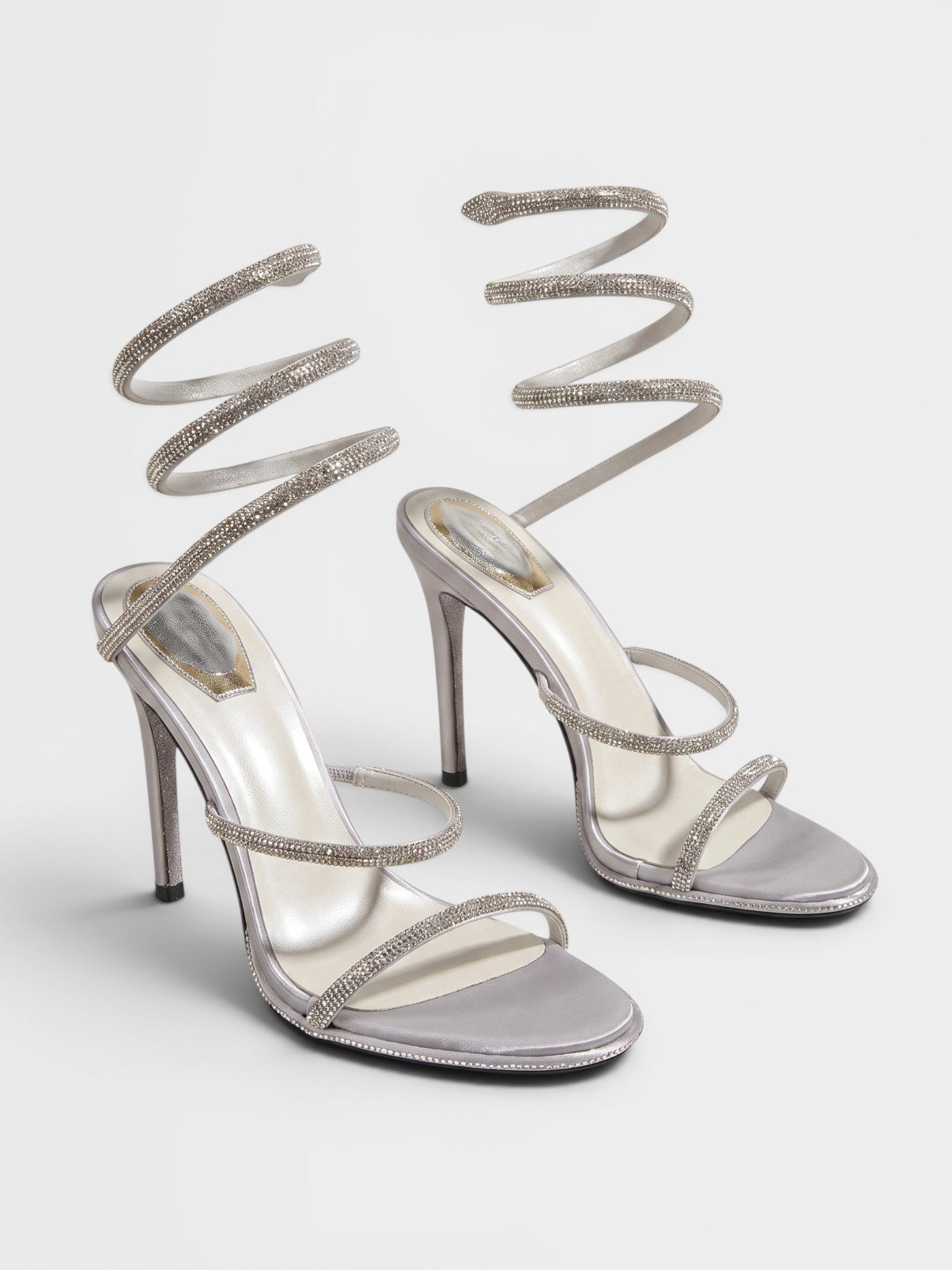 Gleamond | Women's Platform Sandals with Spiral Ankle Strap and Stiletto Heel Gleamond