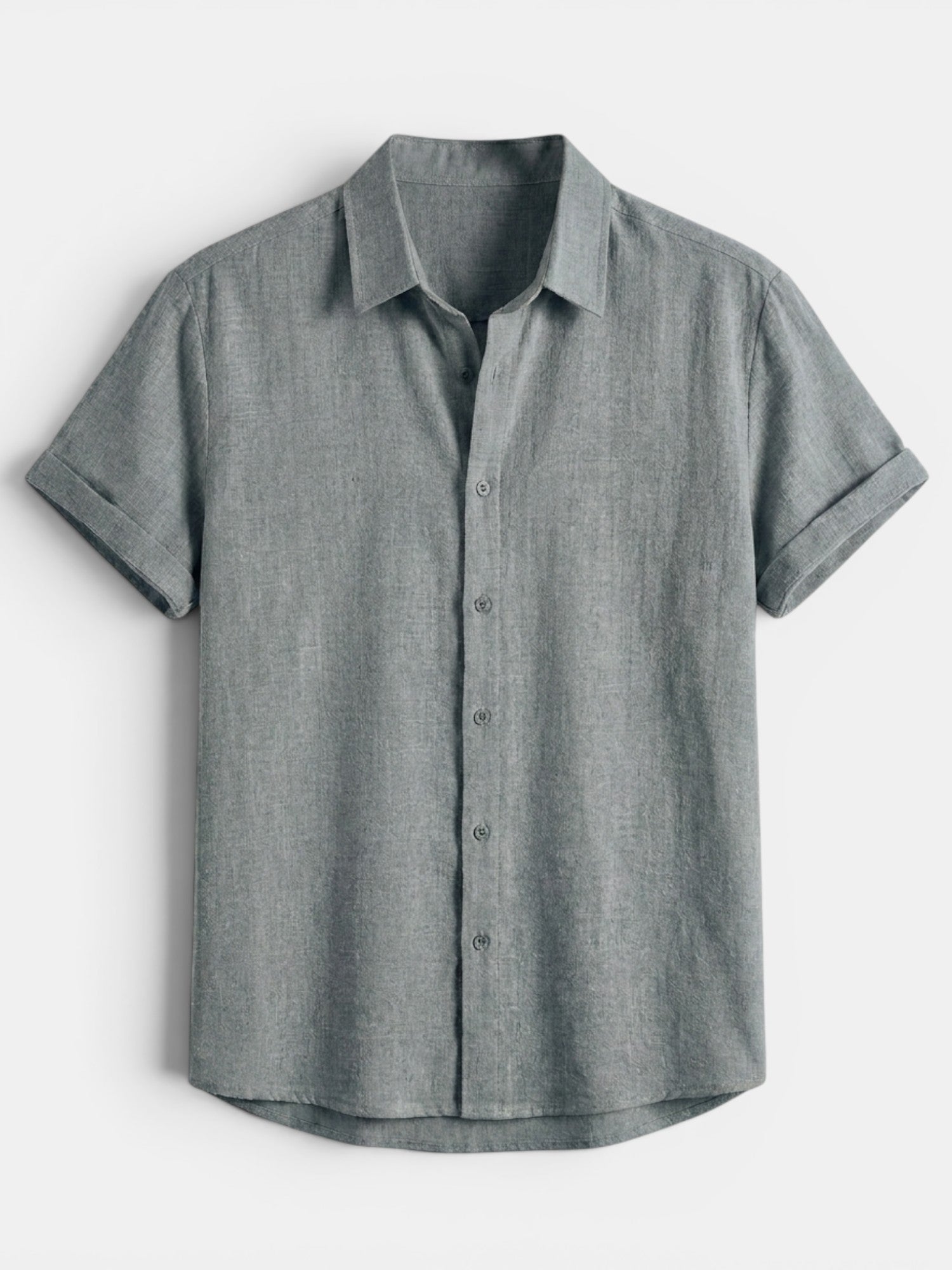 Men’s Cotton Linen Summer Shirt Lightweight Short Sleeve SnugBubs Australia