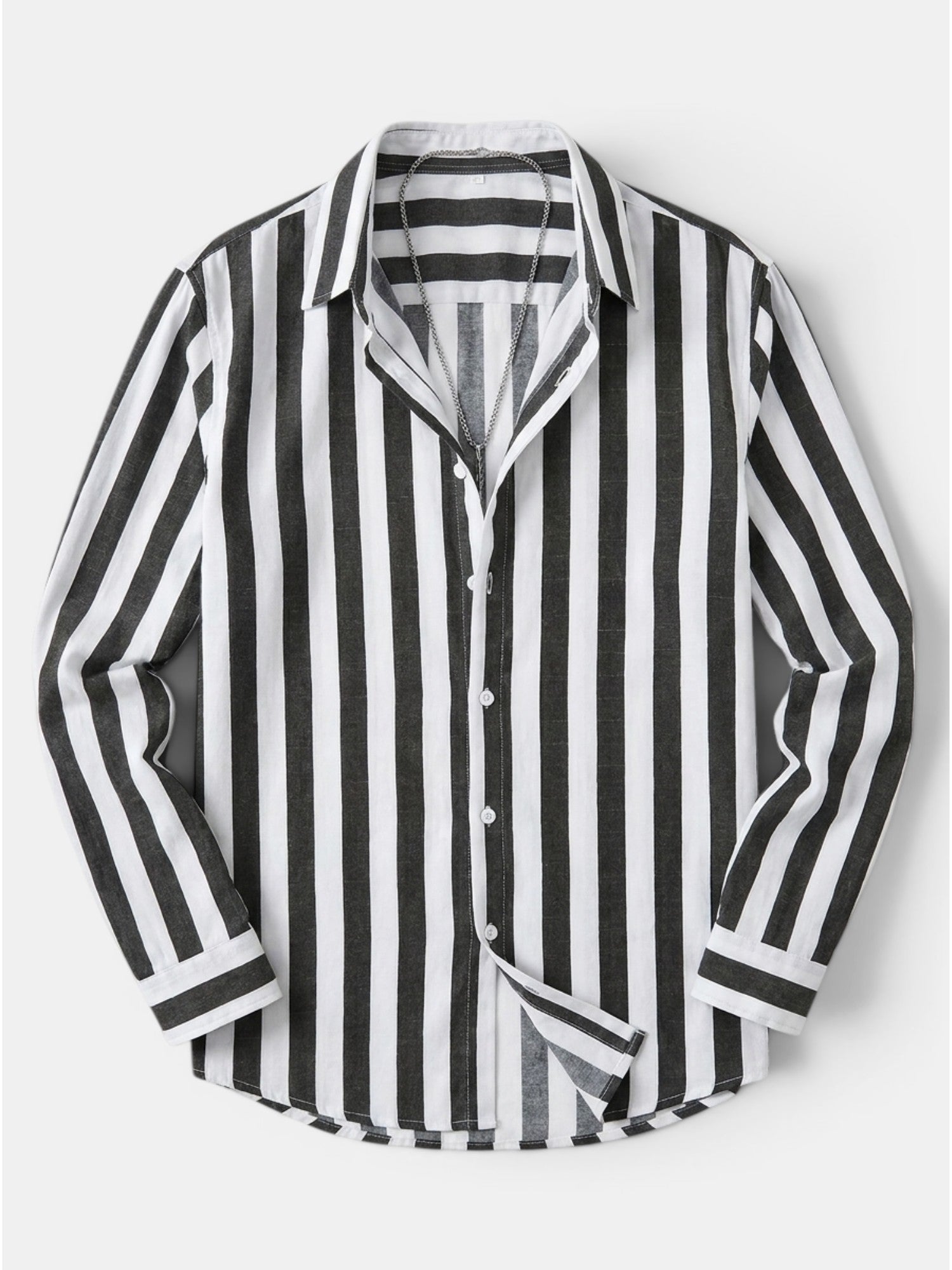 Men’s Linen Blend Striped Shirt Relaxed Summer Fit SnugBubs Australia