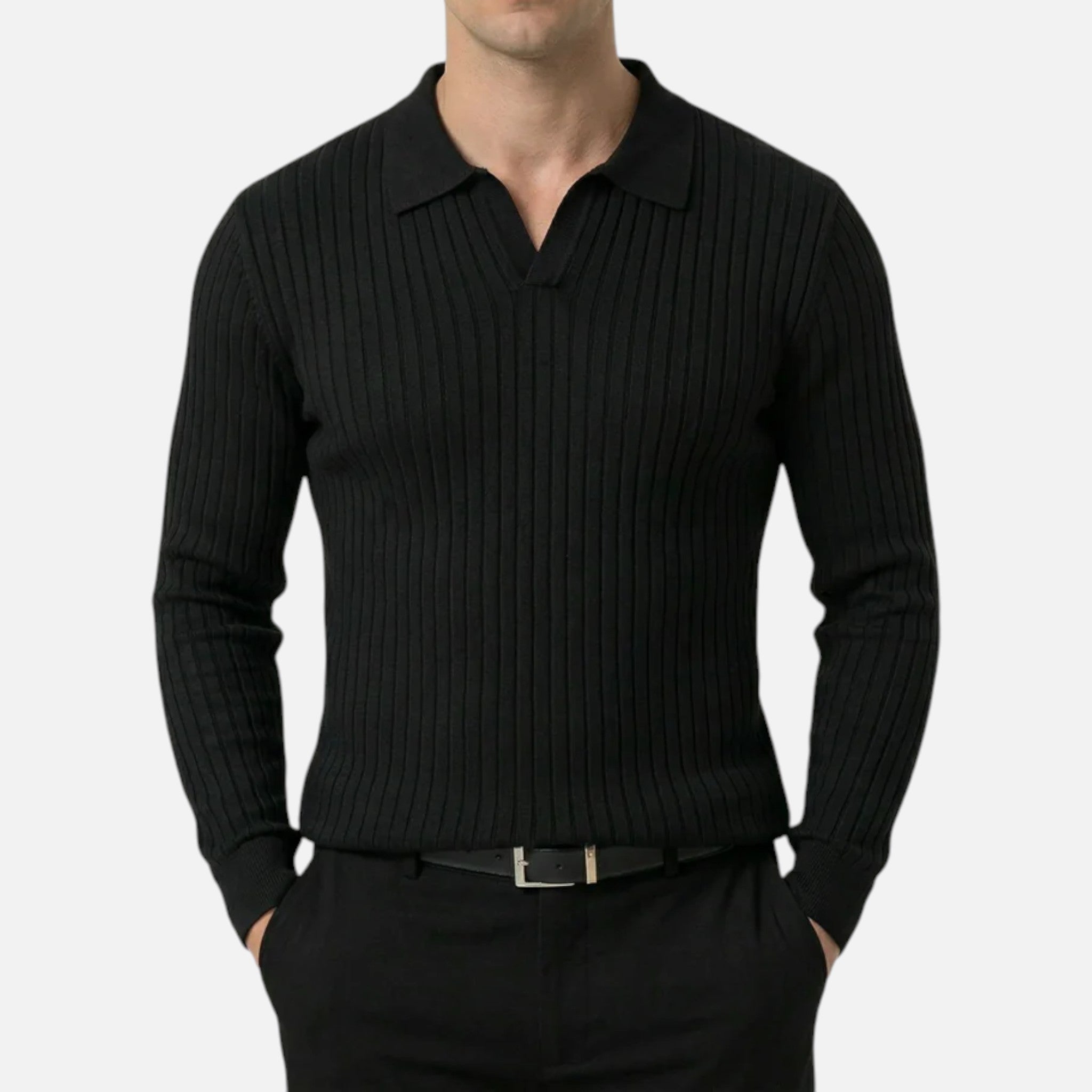 Men’s Riviera Ribbed Knit Polo SnugBubs Australia