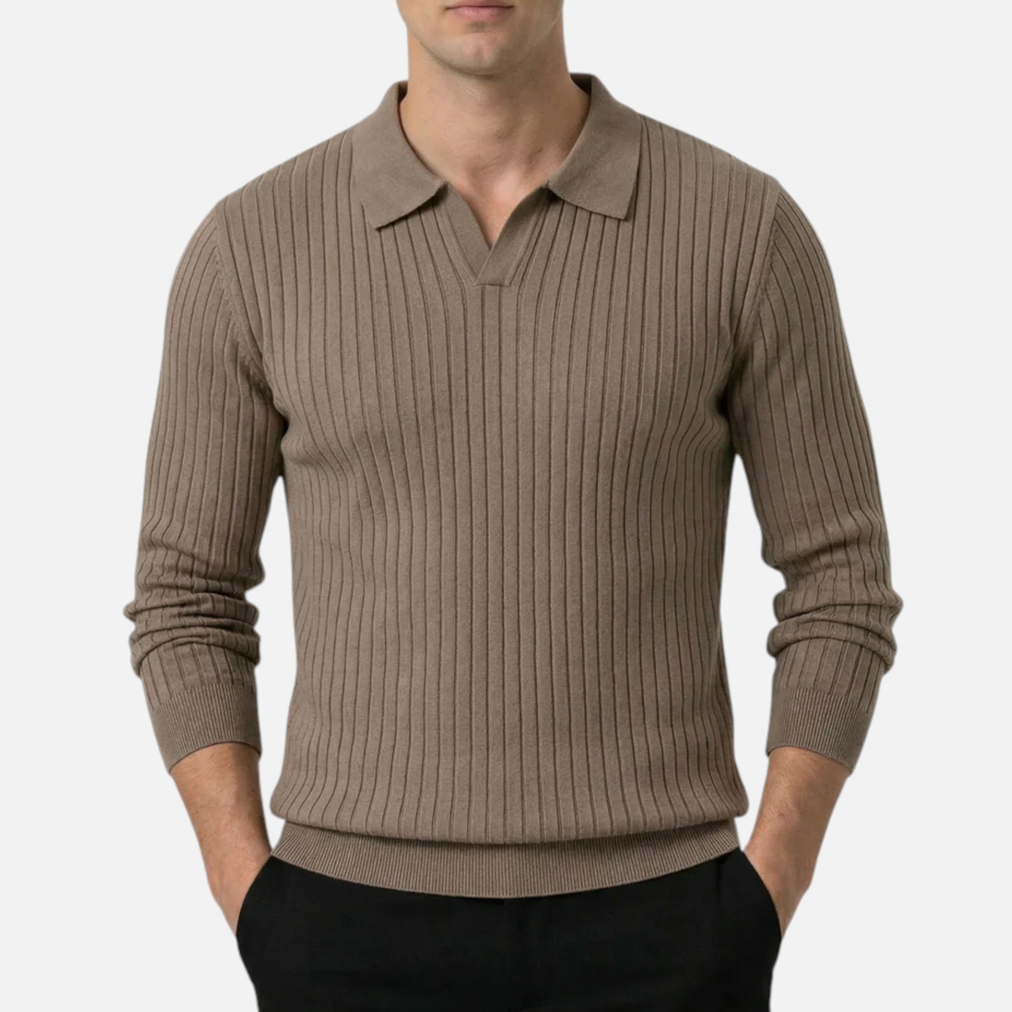 Men’s Riviera Ribbed Knit Polo SnugBubs Australia
