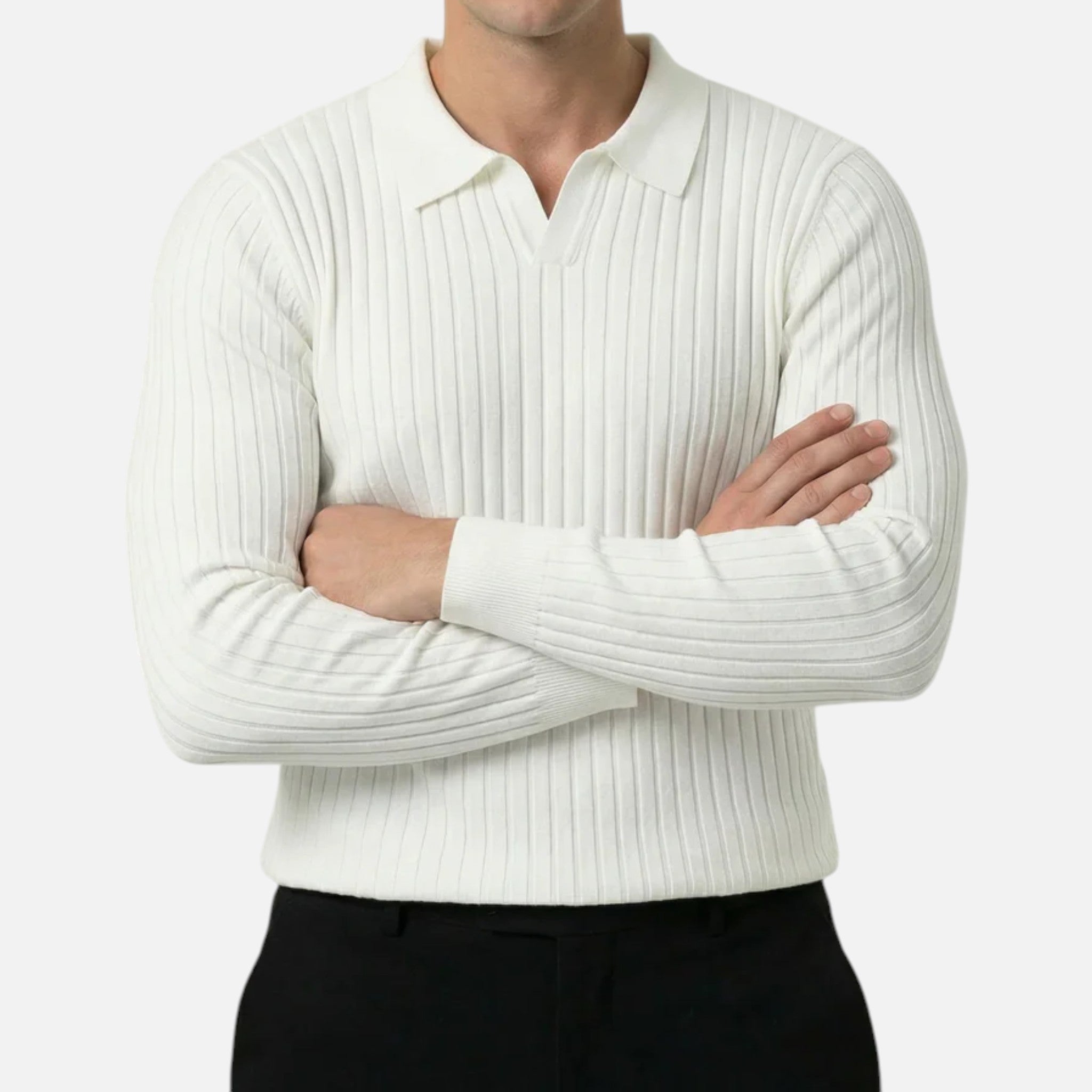 Men’s Riviera Ribbed Knit Polo SnugBubs Australia
