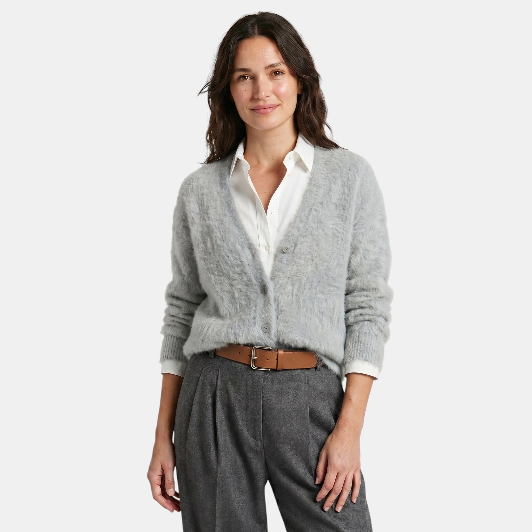 Women's Button Front Cardigan Relaxed Fit Comfortable Sweater SnugBubs Australia