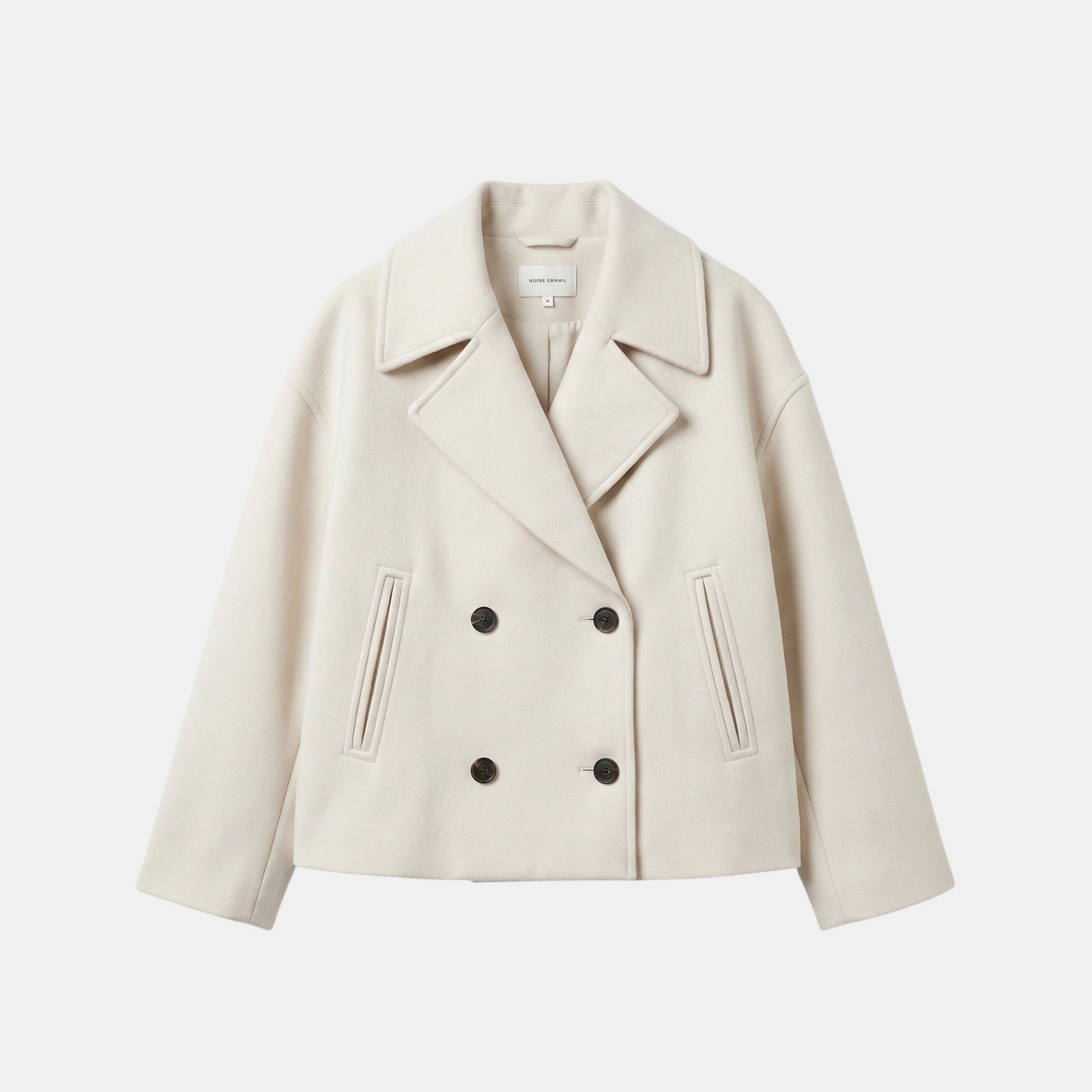 Women's Double Breasted Short Coat Elegant Office Jacket SnugBubs Australia