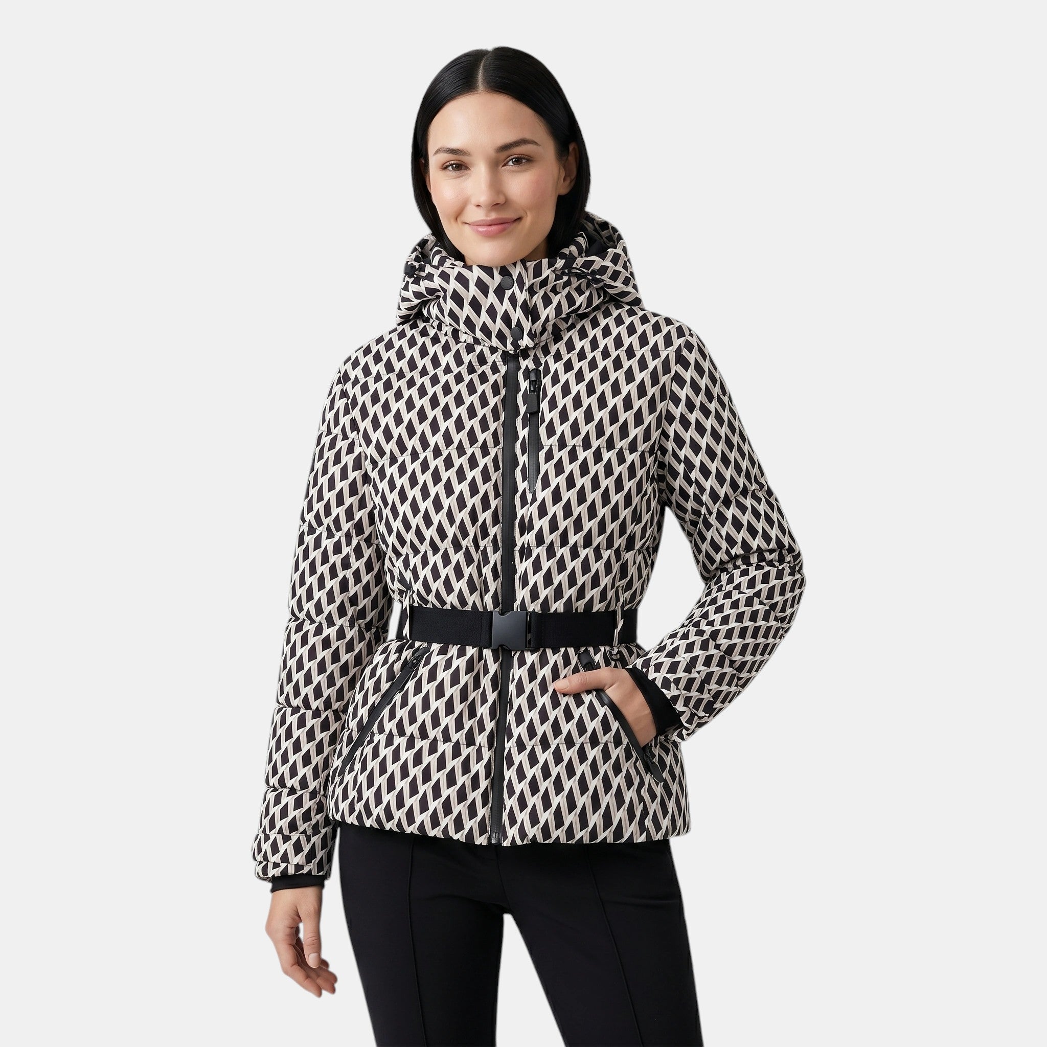 Women's Hooded Puffer Jacket Warm Waterproof Ski Coat SnugBubs Australia