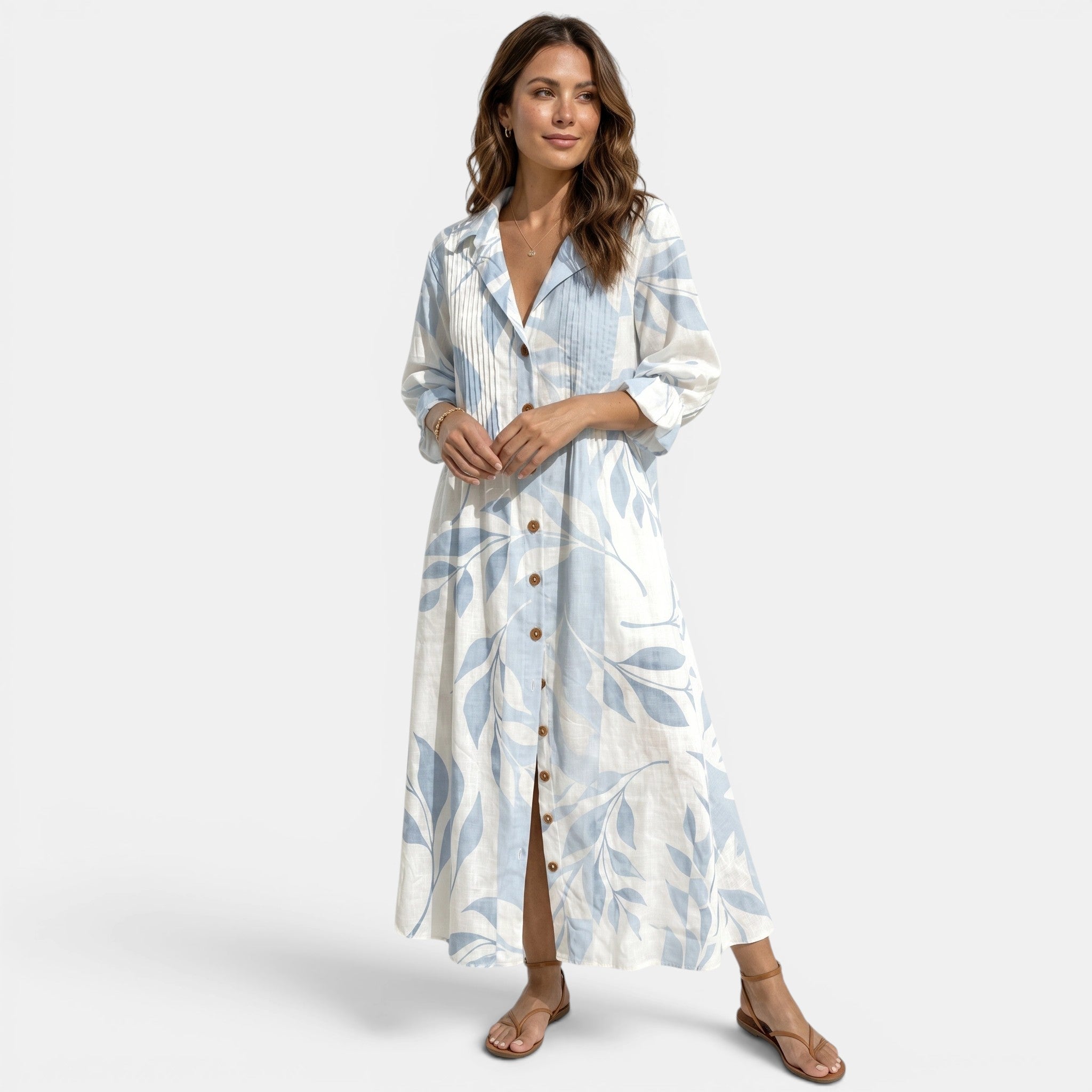 Women's Long Sleeve Printed Maxi Dress SnugBubs Australia