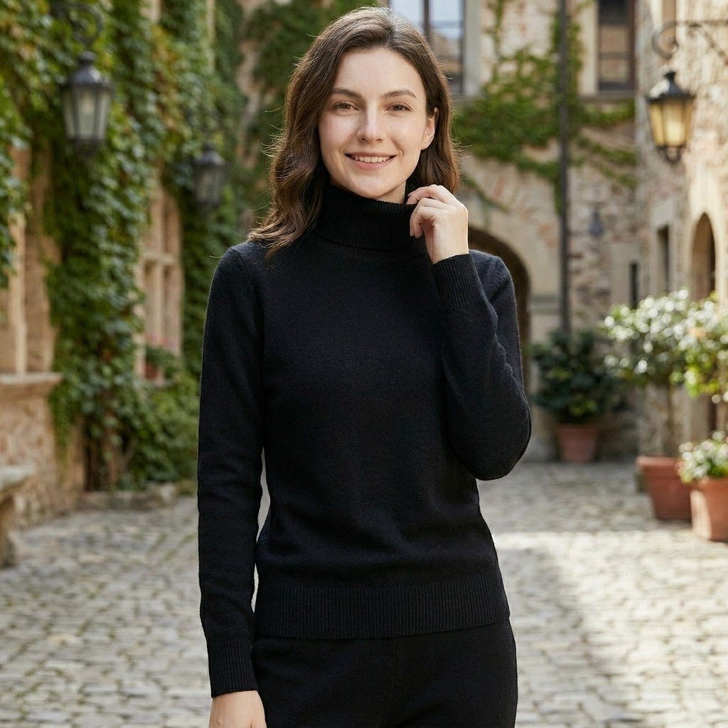 Women's Long Sleeve Turtleneck Sweater SnugBubs Australia