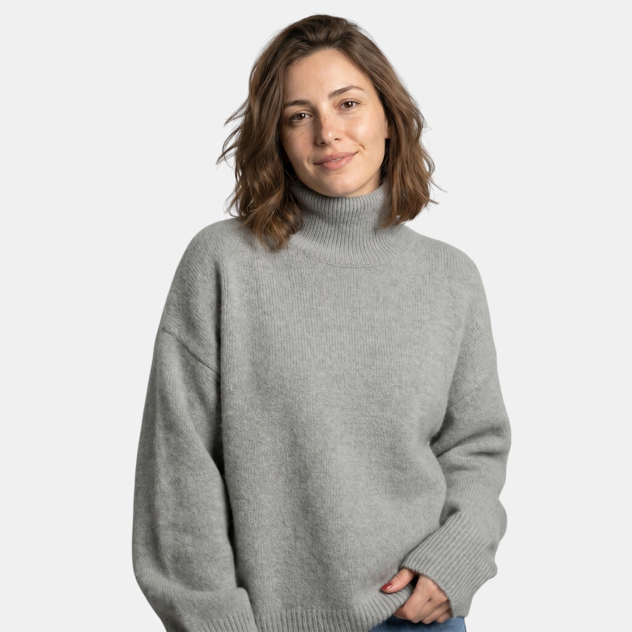 Women's Oversized Turtleneck Sweater for Elegant Style SnugBubs Australia
