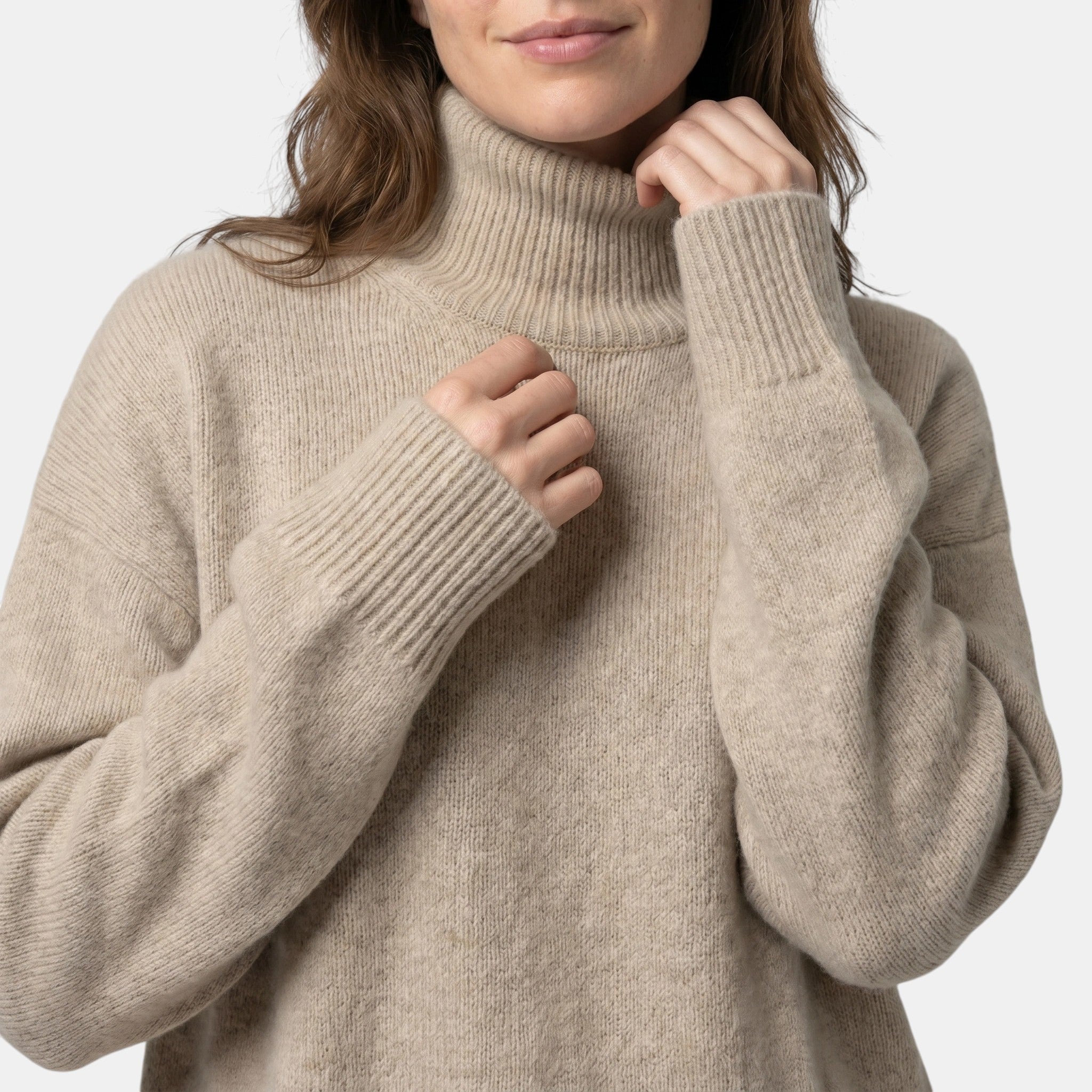 Women's Oversized Turtleneck Sweater for Elegant Style SnugBubs Australia