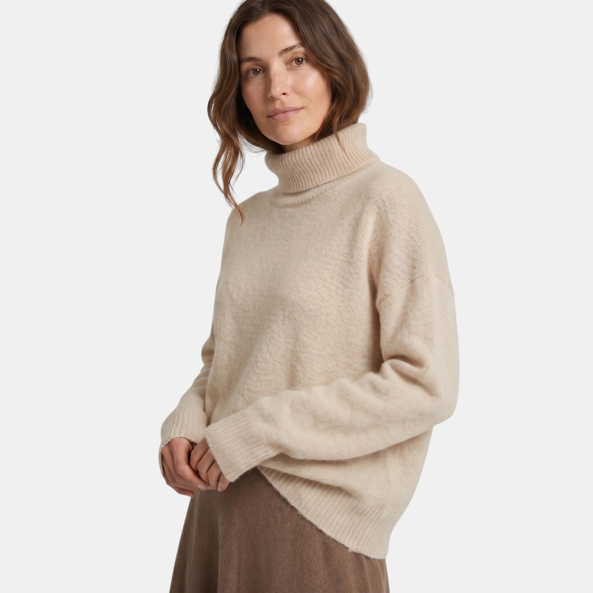 Women's Oversized Turtleneck Sweater for Elegant Style SnugBubs Australia