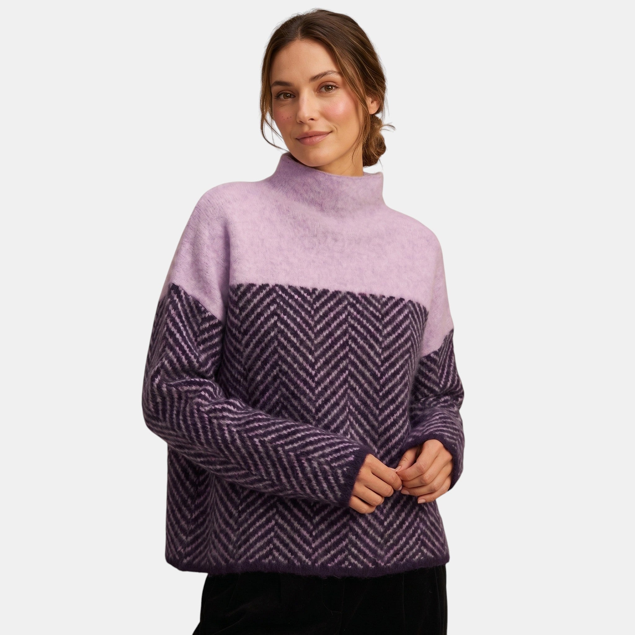 Women's Relaxed Fit Turtleneck Pullover Sweater SnugBubs Australia