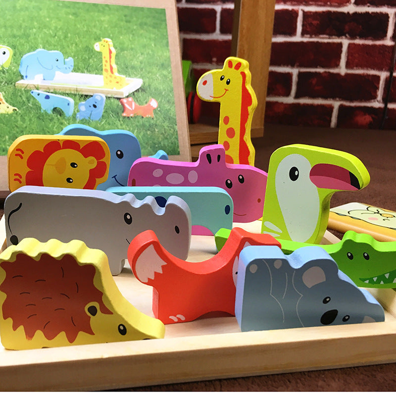 Wooden puzzle animal toy SnugBubs Australia