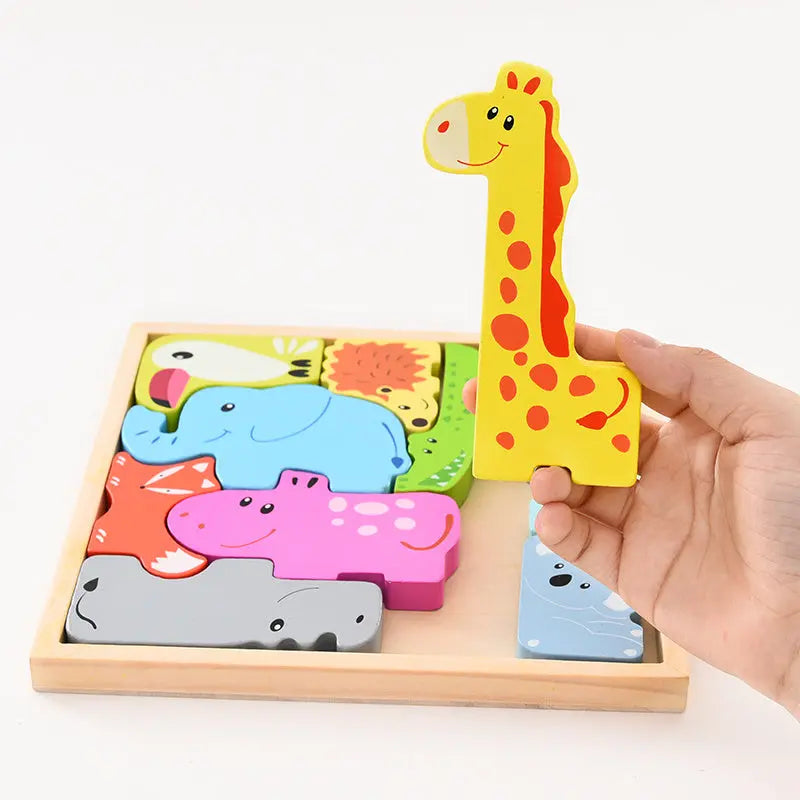 Wooden puzzle animal toy SnugBubs Australia