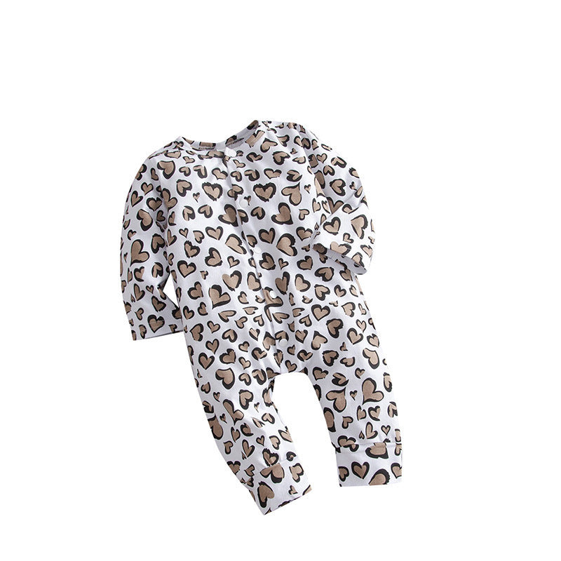 Baby Kids' Rompers Leopard Print Trendy Long Sleeve Rompers SnugBubs Australia