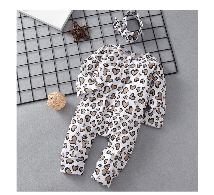 Baby Kids' Rompers Leopard Print Trendy Long Sleeve Rompers SnugBubs Australia