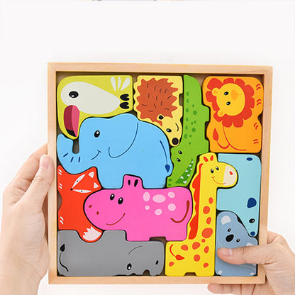 Wooden puzzle animal toy SnugBubs Australia