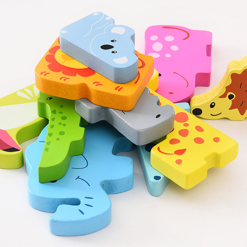 Wooden puzzle animal toy SnugBubs Australia