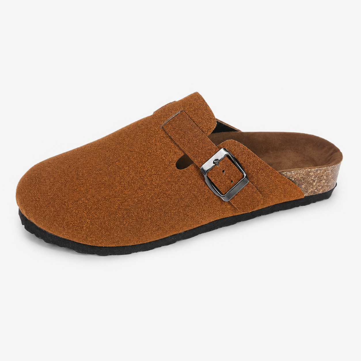 Unisex Buckle Clog Sandals with Contoured Footbed Brindle & Balance