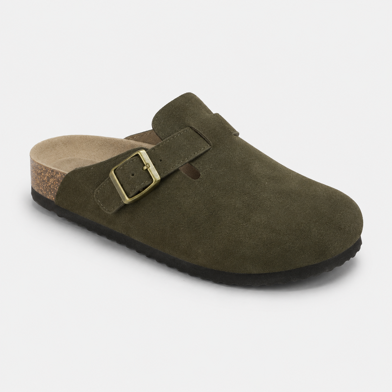 Unisex Buckle Clog Sandals with Contoured Footbed Brindle & Balance