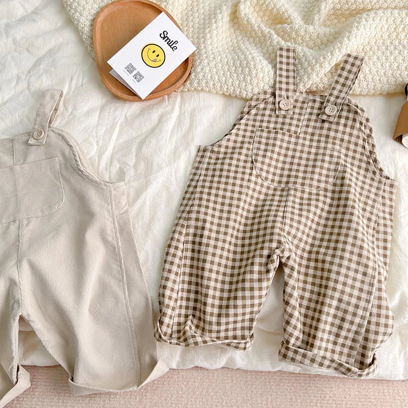 Plaid Baby Overalls SnugBubs Australia