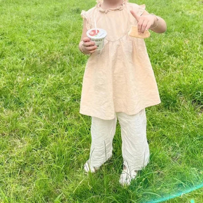 Baby Boy Girl Pant Cotton and Linen Cropped Trousers Child Trousers Long Kid Summer Pant Baby Infant Clothes SnugBubs Australia