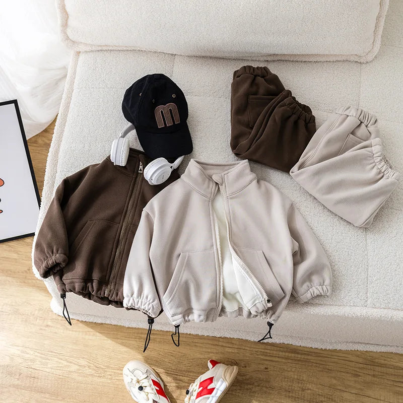 Toddler Fleece Clothing Set – Winter Warm Jacket + Pants SnugBubs Australia