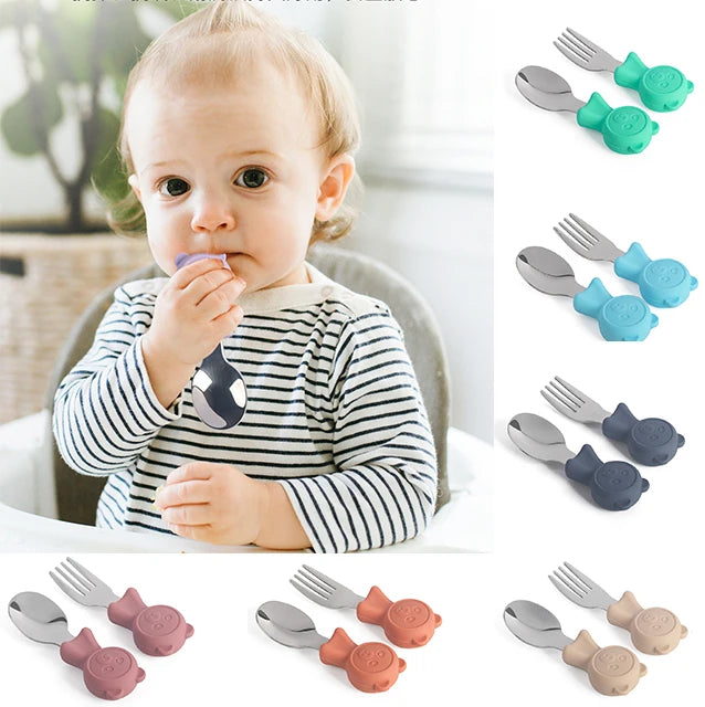 Kids Spoon & Fork Set SnugBubs Australia