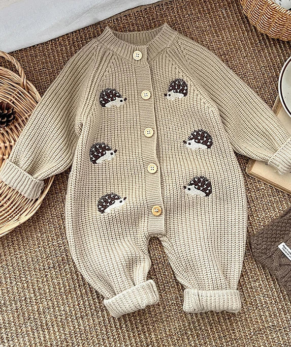 Newborn Animal Embroidery Romper SnugBubs Australia