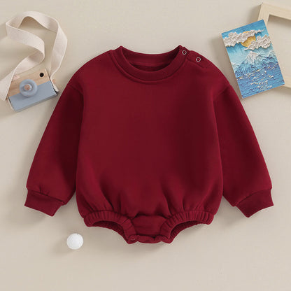 Fleece Solid Color Bubble Bodysuit Sweatshirt SnugBubs Australia