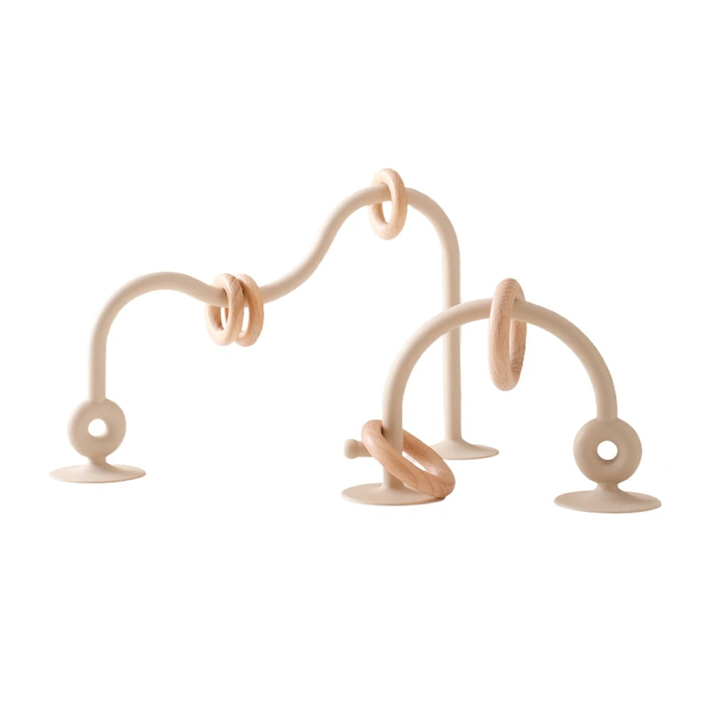 Montessori Silicone & Wooden Baby Bead Maze Toy SnugBubs Australia