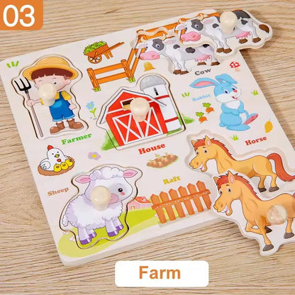 Montessori Wooden Puzzle Collection