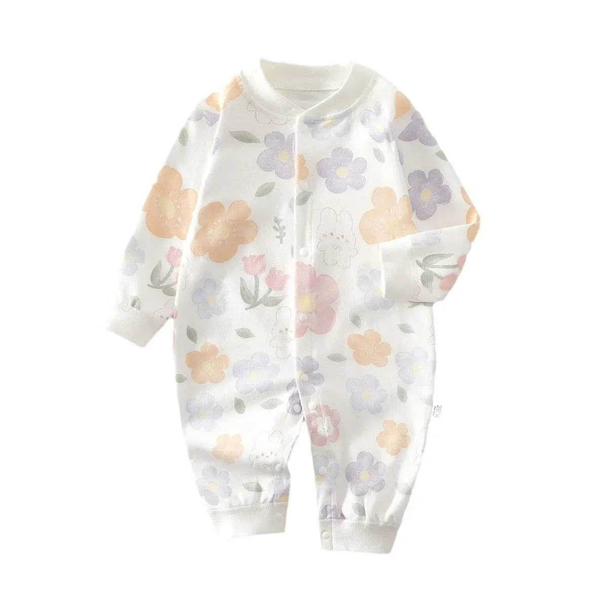 Baby Onesie 100% Cotton Boys Girls Long Sleeve Romper  Infant Cute Printed Fruit Onesie Pajamas 1-3-6-9M Four Season Universal SnugBubs Australia