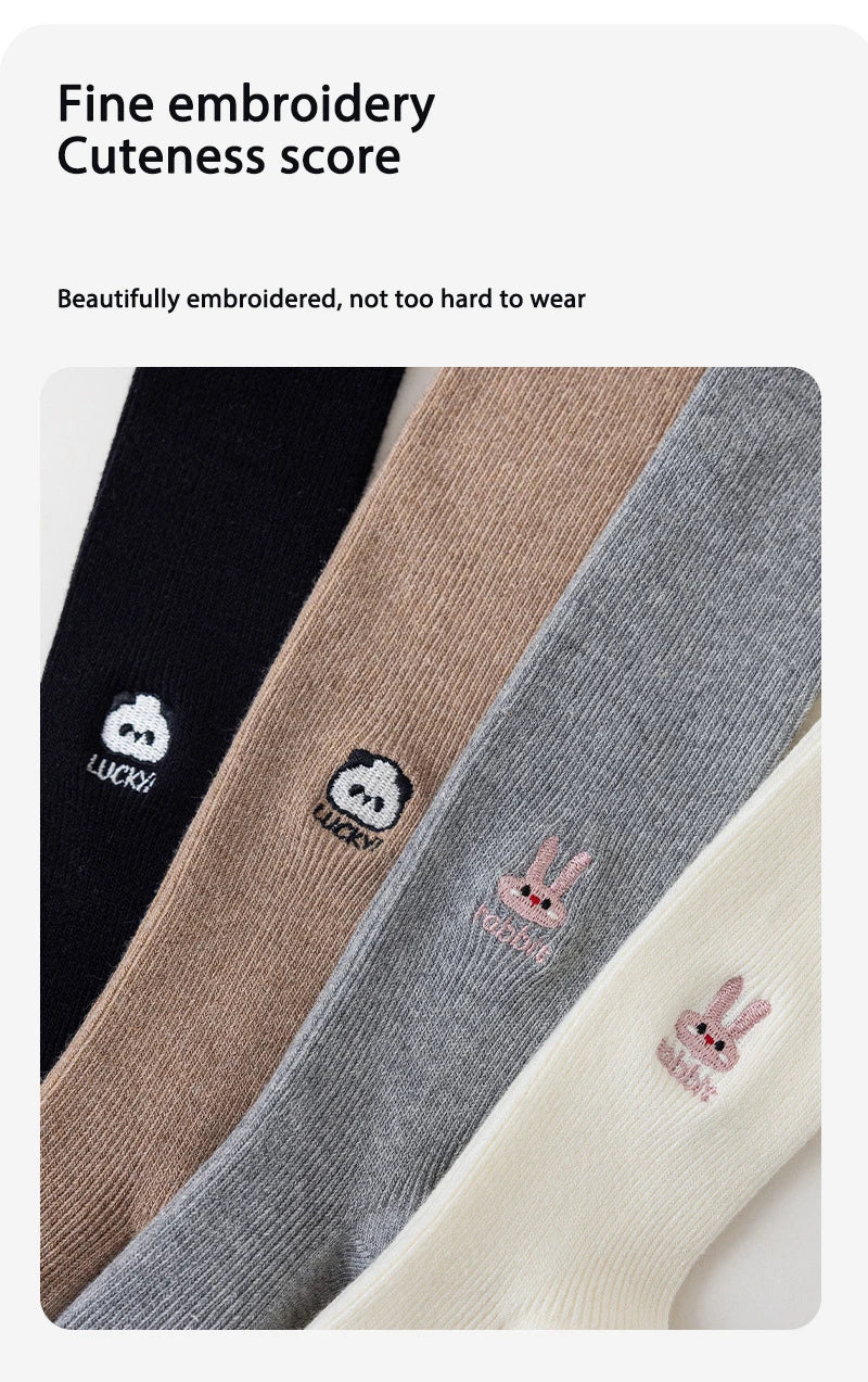 Cartoon Embroidery Girls Leggings SnugBubs Australia