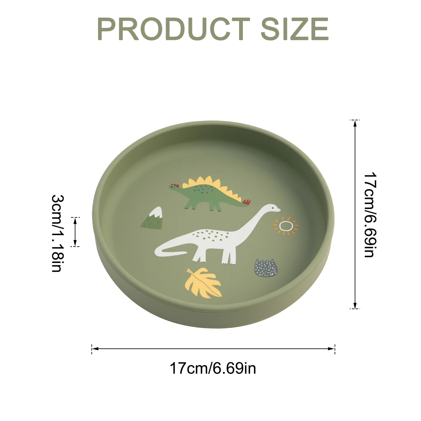 Dinosaur Silicone Baby Plate SnugBubs Australia