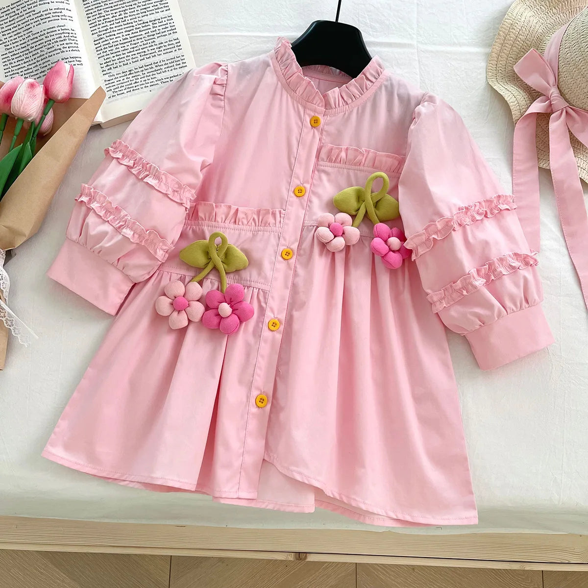 Sunflower Dreams Long Sleeve Dress SnugBubs Australia